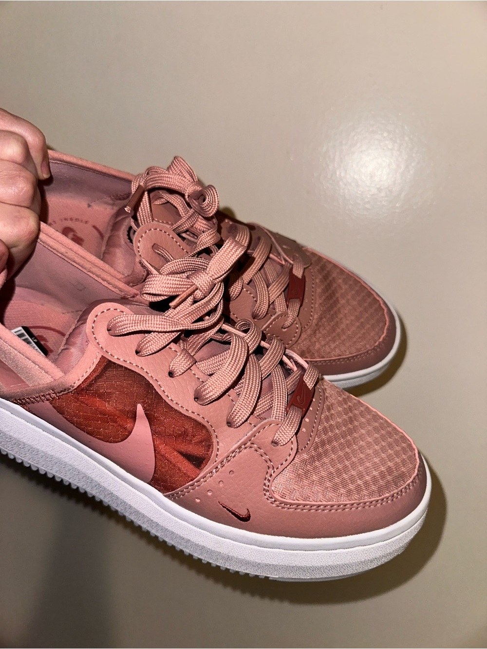 Nike Women's Pink Platform Sneakers - Picture 2 of 3